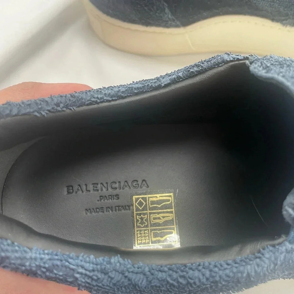 Balenciaga Navy Blue Slip On Sneaker with Terry Cloth Upper Size 38‎ - Picture 10 of 12